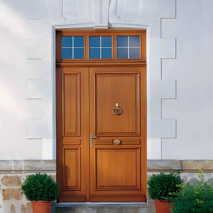 Installation porte d'entrée bois Laon