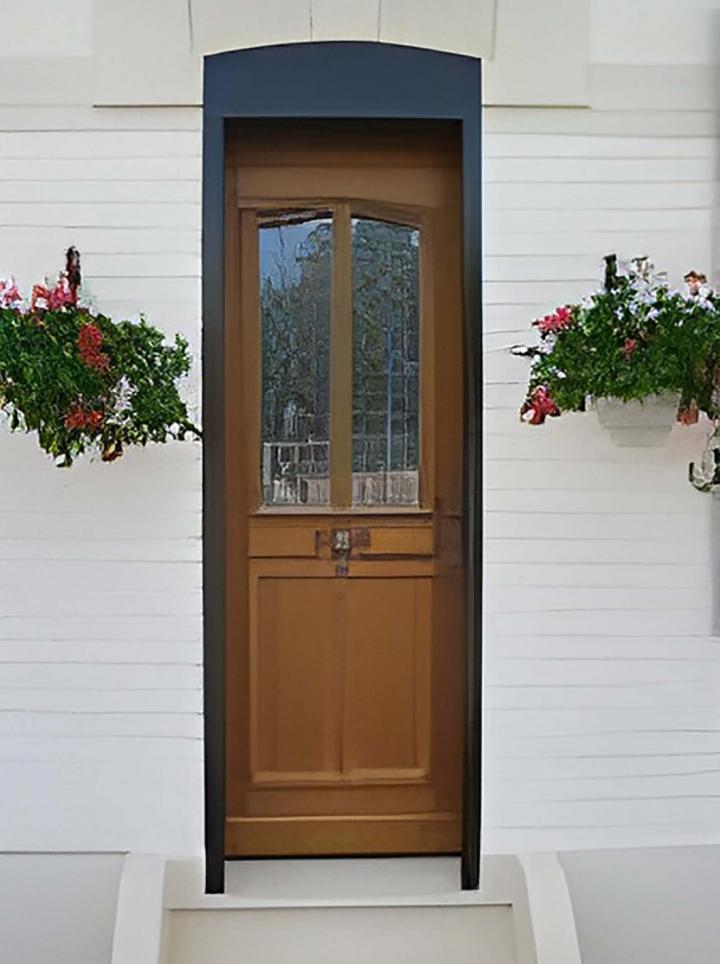 Travaux porte d'entrée bois Laon